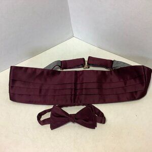 Robert Talbott Pure Silk Red Bow Tie & Cummerbund